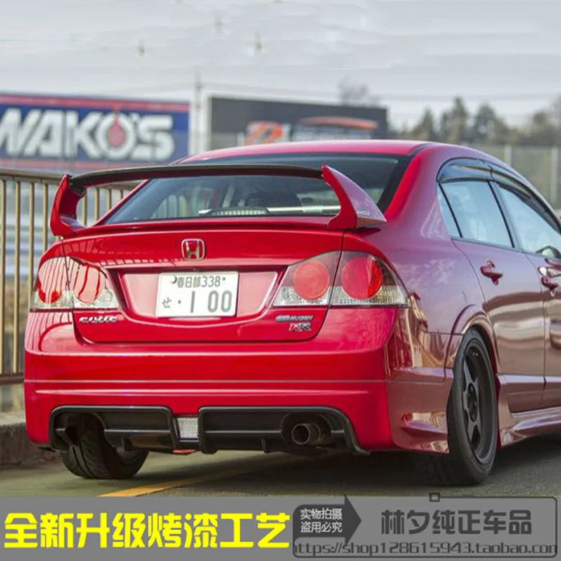 Спойлер FD2 для Honda Civic 2006-2015 высококачественный спойлер из АБС-пластика заднего