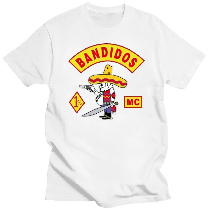 Футболка Bandidos MC Support Worldwide SYLB One Percenter Biker 1 грубая черная Мужская