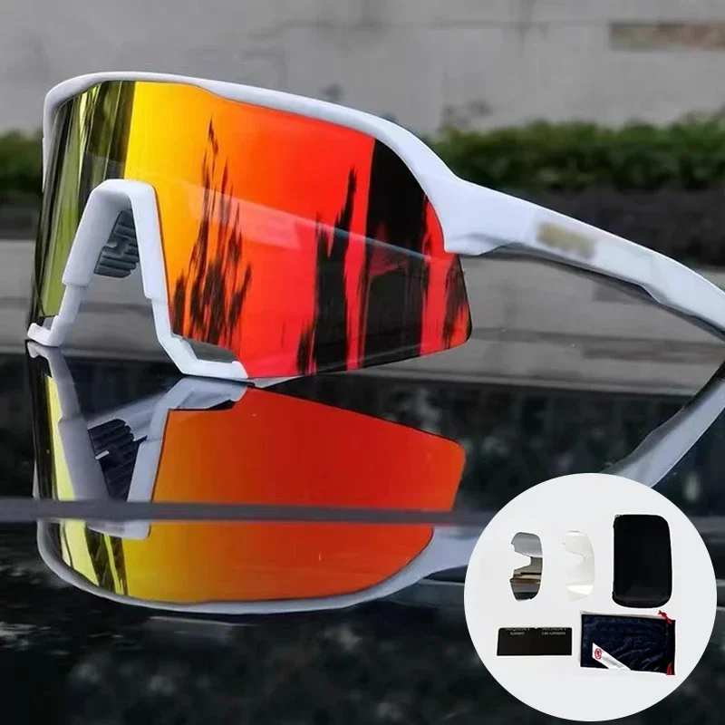 Белые мужские велосипедные очки с обесцвечиванием S3 S2 спортивные солнцезащитные