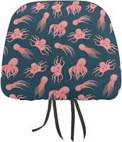 cartoon cute octopus funny cover for car seat headrest protector covers print interior accessories decorative