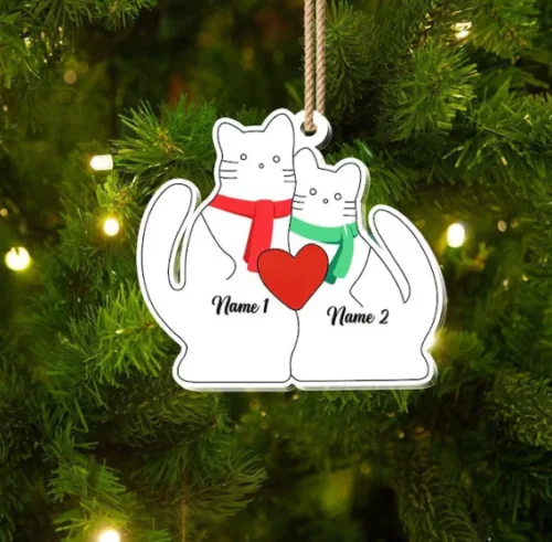 2024 Семья кошек акриловые украшения-головоломки семейные на заказ от 2 до 8 человек