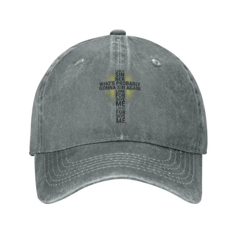 

Christianity Faith Pastor Preacher God Believer Baseball Cap for Men Women Unisex Christian Jesus I'm A Sinner Dad Hat