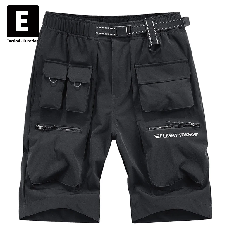 Cargo Shorts for Men Military Tactical Streetwear Hip Hop Black Shorts Oversized Harajuku Function Short Pants Male