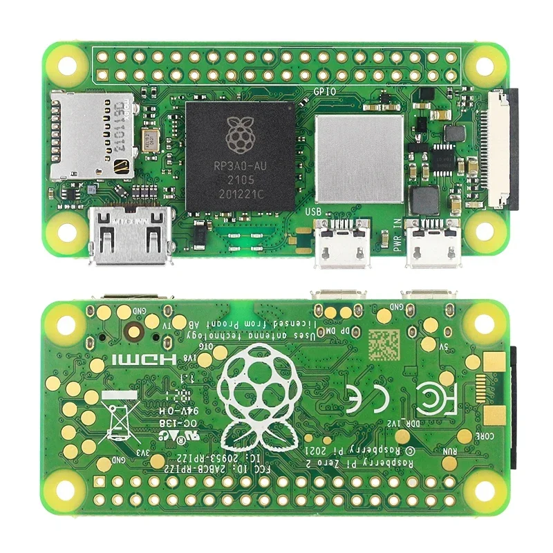 Raspberry Pi Zero 2 Вт четырехъядерный 64-разрядный стандартный Bluetooth BLE и Wi-Fi 0 опционально