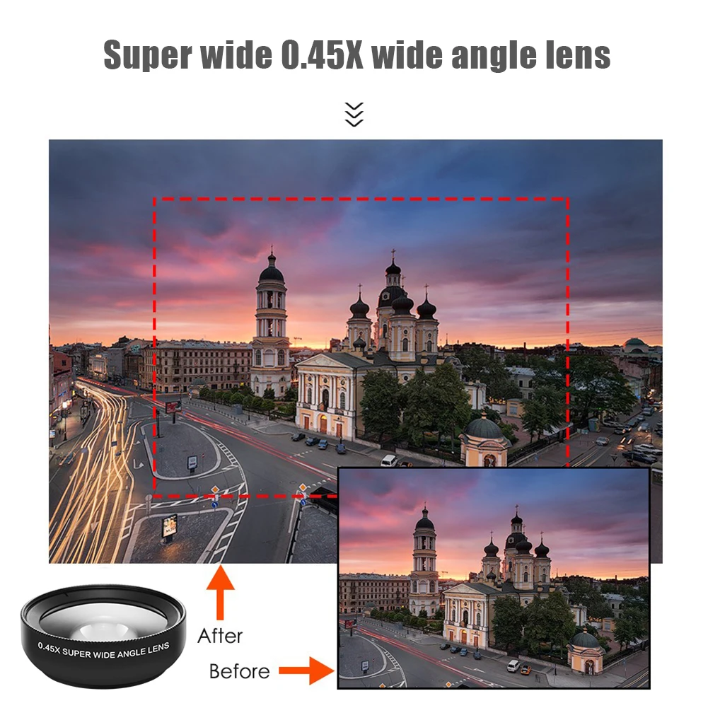 Universal Phone Lens Kit 0.45x Super Wide Angle & 12.5x Super Macro Lens HD Camera Lentes for iPhone 12 13 Xiaomi All Cellphone images - 6