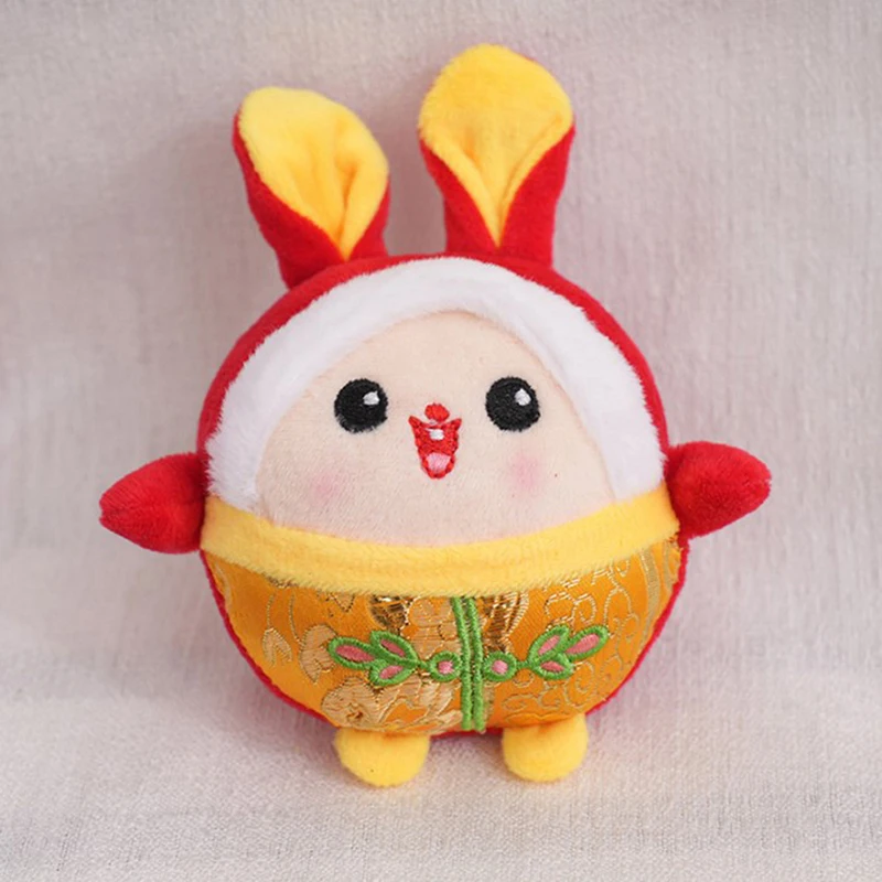 

2023 Zodiac Rabbit Plush Toy Doll New Year Tang Suit Cute Rabbit Deco Plush Toy Creative New Year Special Gift Random color 1pc