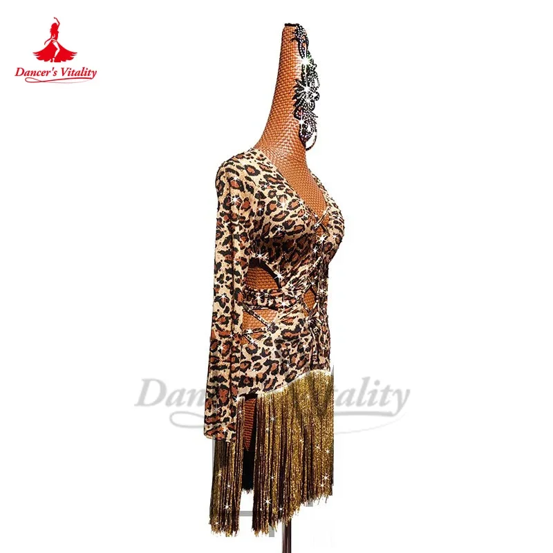 Платье для латинских танцев женщин чача-танго конкурсные костюмы взрослых и