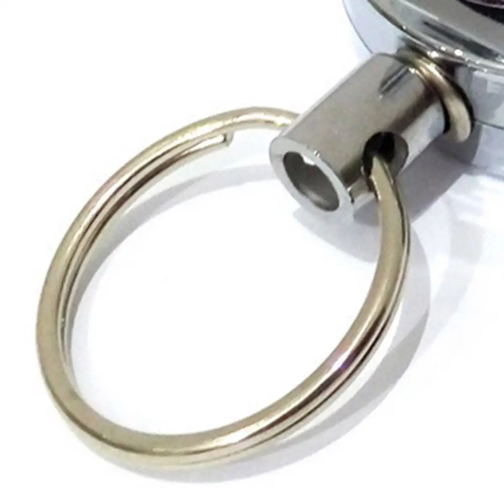 

Выдвижной брелок для ключей, эластичная проволочная веревка 60 см, кольцо-держатель, зажим из нержавеющей стали для кемпинга, уличные инстру...