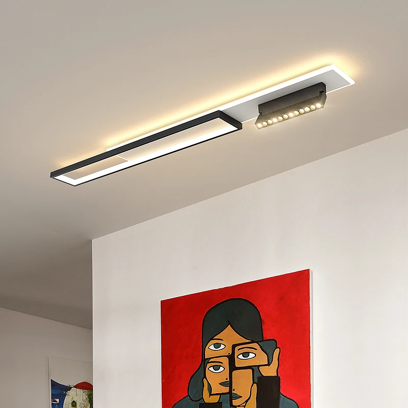Minimalist Modern Aisle LED Ceiling Chandelier Balcony Corridor Creative Long Strip Light Cloakroom Room Loft Home Decor Light