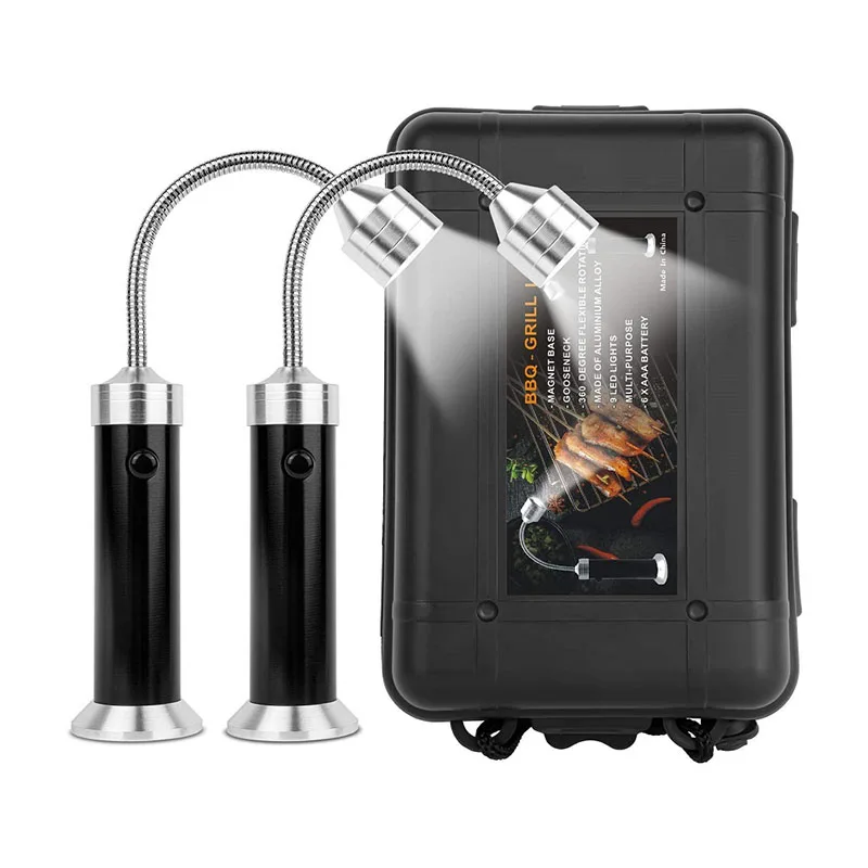 

2-Piece Magnetic Led Barbecue Lamp 360 Degree Adjustable Ultra Bright and Weather Resistant Outdoor Barbecue Lamp Lighting Tool