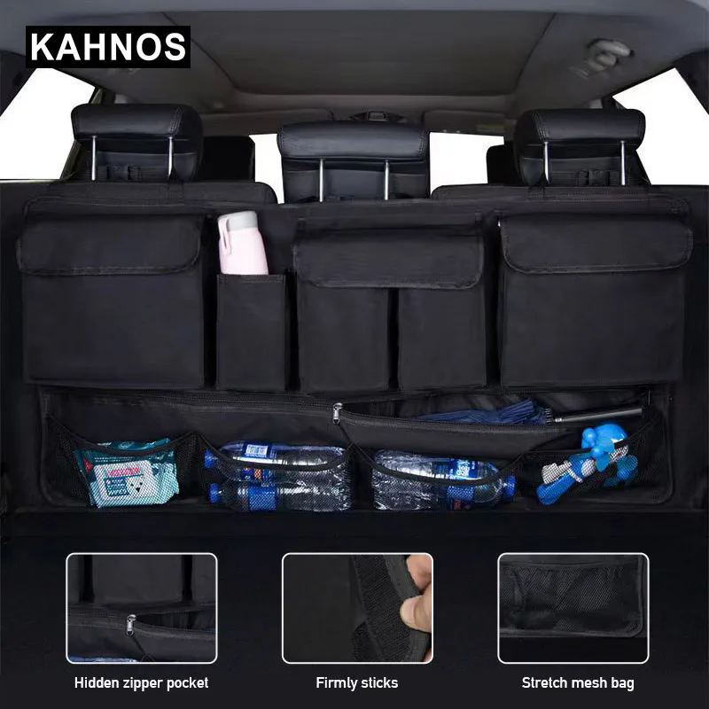

Multi-Pocket Car Trunk Storage Pocket Upgraded Hanging Back Seat Car Organizer Bag with 10 Pockets Car Trunk Organizer Box