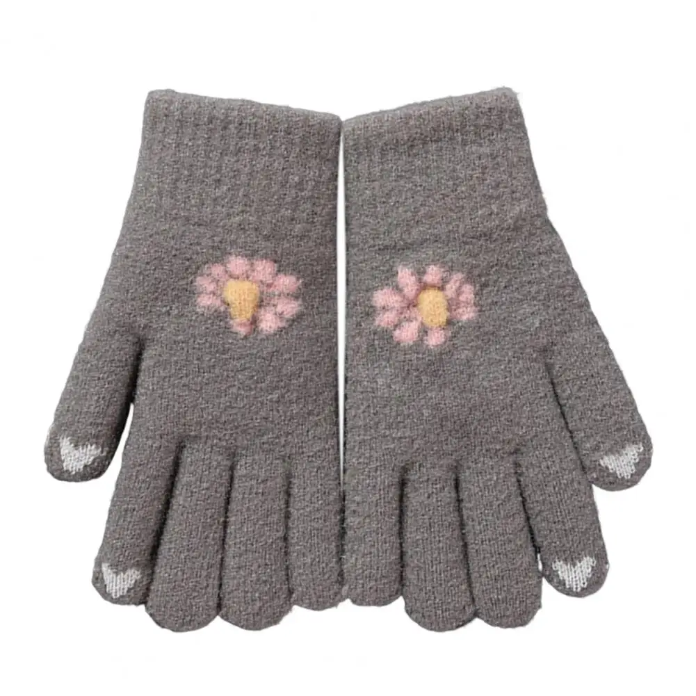 

1 Pair Female Gloves Cute Non-shrink Hands Protection Autumn Winter Adults Motorcycle Cycling Gloves Ladies Gloves for Daily