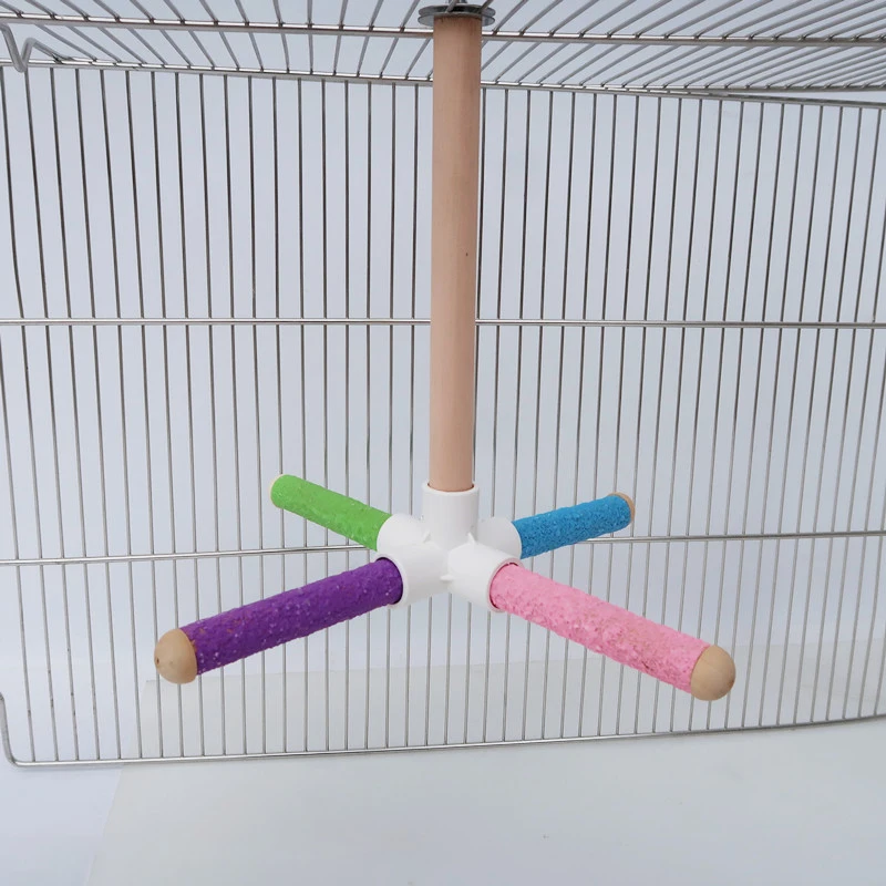 

Parrot multifunctional claw stick station stick station bar sanding foot grinding claw grinding beak cage top perch