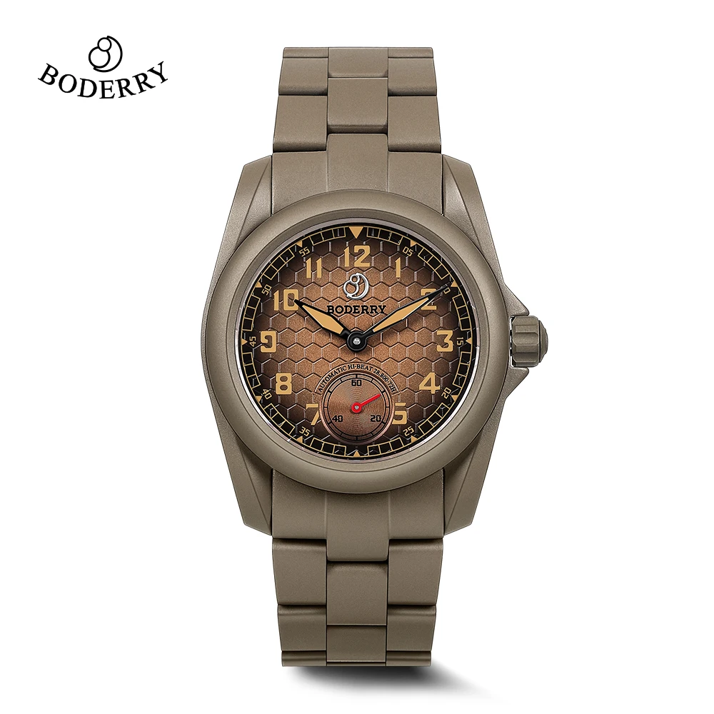 Фото Наручные часы BODERRY Field Watch VOYAGER S72 – титановые автоматические часы с 72-часовым запасом хода, водонепроницаемые до 100 м, для мужчин №1
