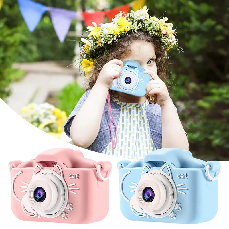 

Inch Digital Camera 2 HD Mini Kids Dual Camera Educational Photography Children's Outdoor 1080P Camera Toys Screen Video
