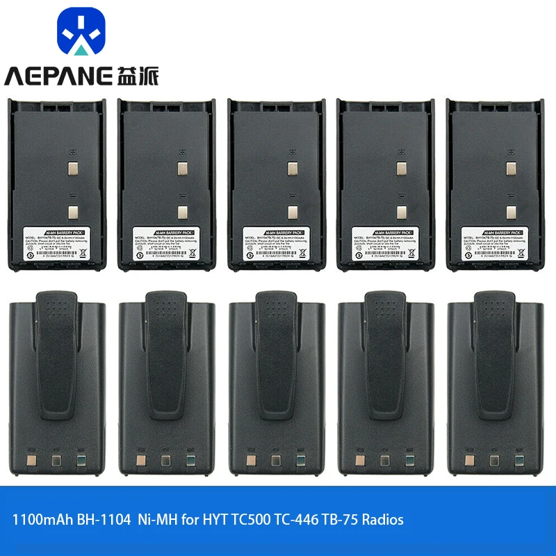 10x1100mAh Ni-MH для HYT TC500 батарея BH1104 BH1302 TC-500 TC-446 TB-75 радио