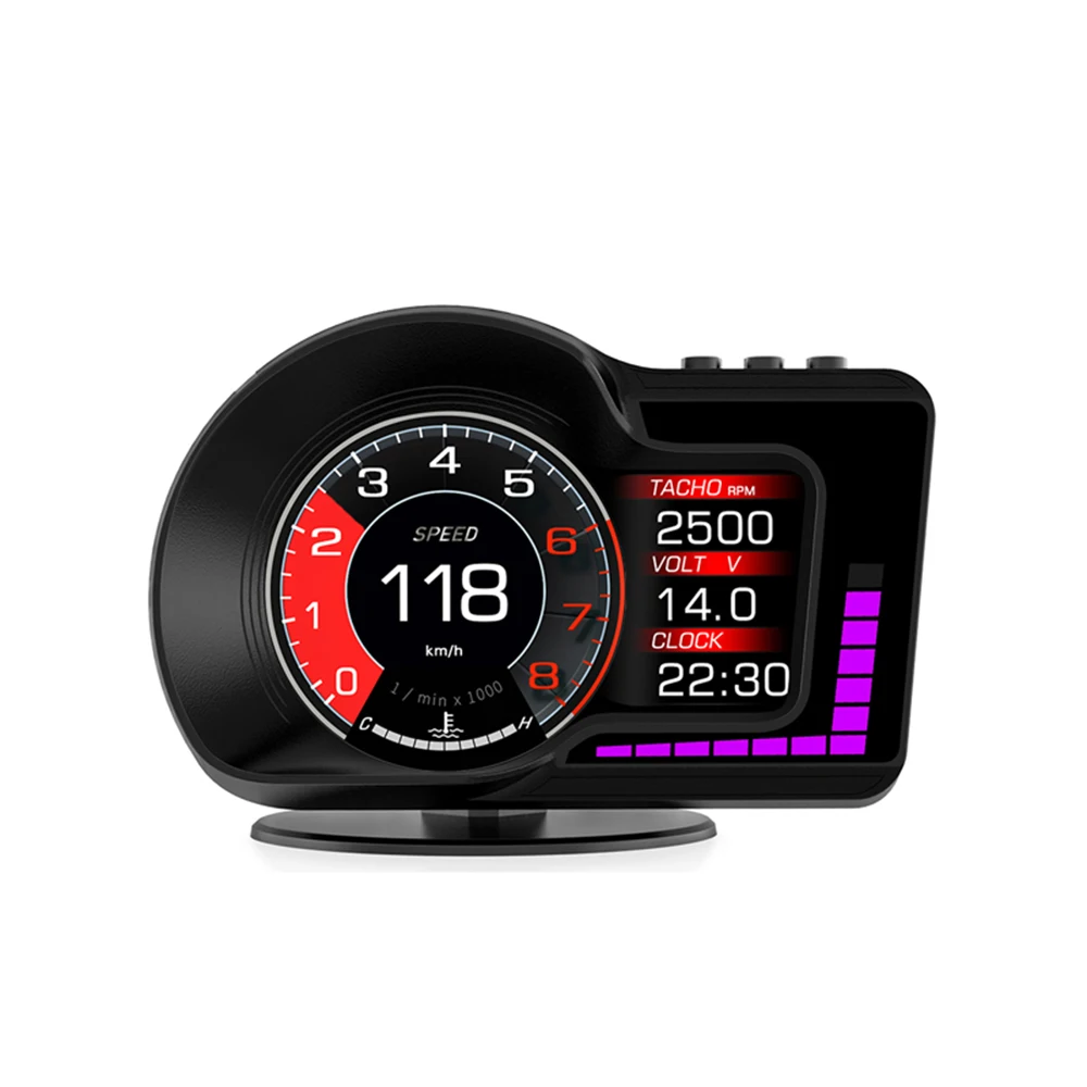 

KWHUD HUD Дисплей Автомобильный OBD2 Измеритель температуры воды/масла Цифровой спидометр Датчик оборотов для Chevrolet Sonic/Cruze/Captiva 2008-2025