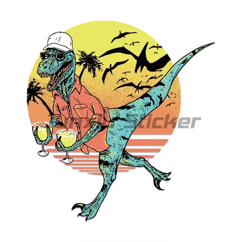 

Парк Юрского периода, логотип динозавра, автомобильная наклейка, мотоцикл, внедорожный гоночный шлем для ноутбука, виниловая водонепроницаемая наклейка для багажа