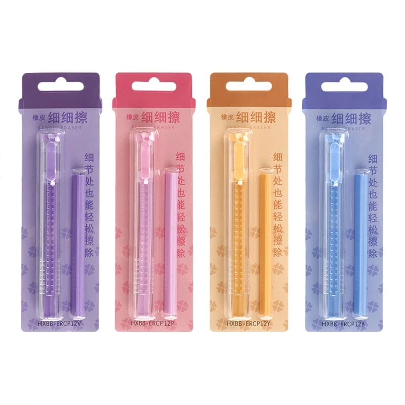 

Lovely Pen Shape Eraser Pen-Style Erasers Retractable Office School Stationery