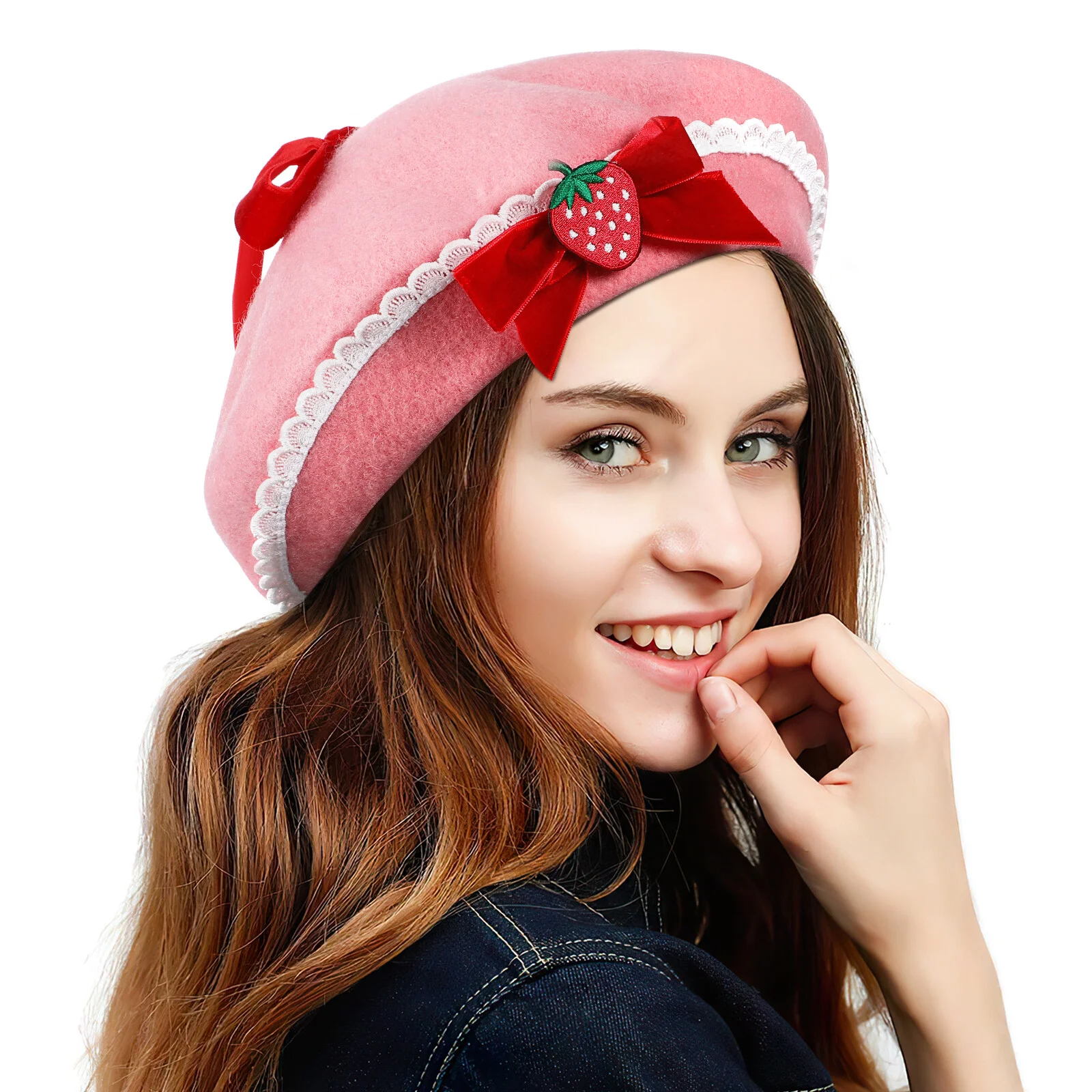 

Berets Halloween Gifts Fashion Hat Women Wool Winter Mushroom Female Girls Artist Beanie