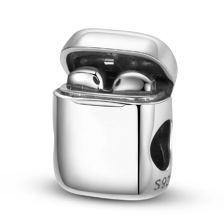 

Earphone in a Box Bead fit Women Bracelet Necklace Lady Girl DIY Jewelry Birthday Gift S925 Sterling Silver Charm