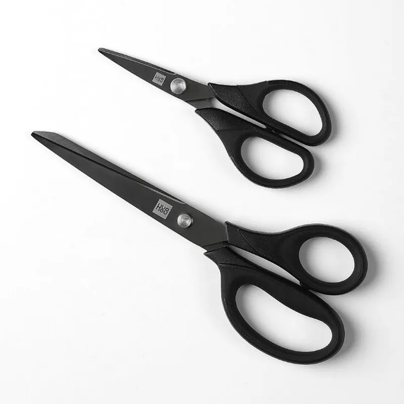 

2Pcs Huohou Titanium-plated Scissors Black Sharp Sets Sewing Thread Antirust Pruning Scissor Leaves Trimmer Tools E20