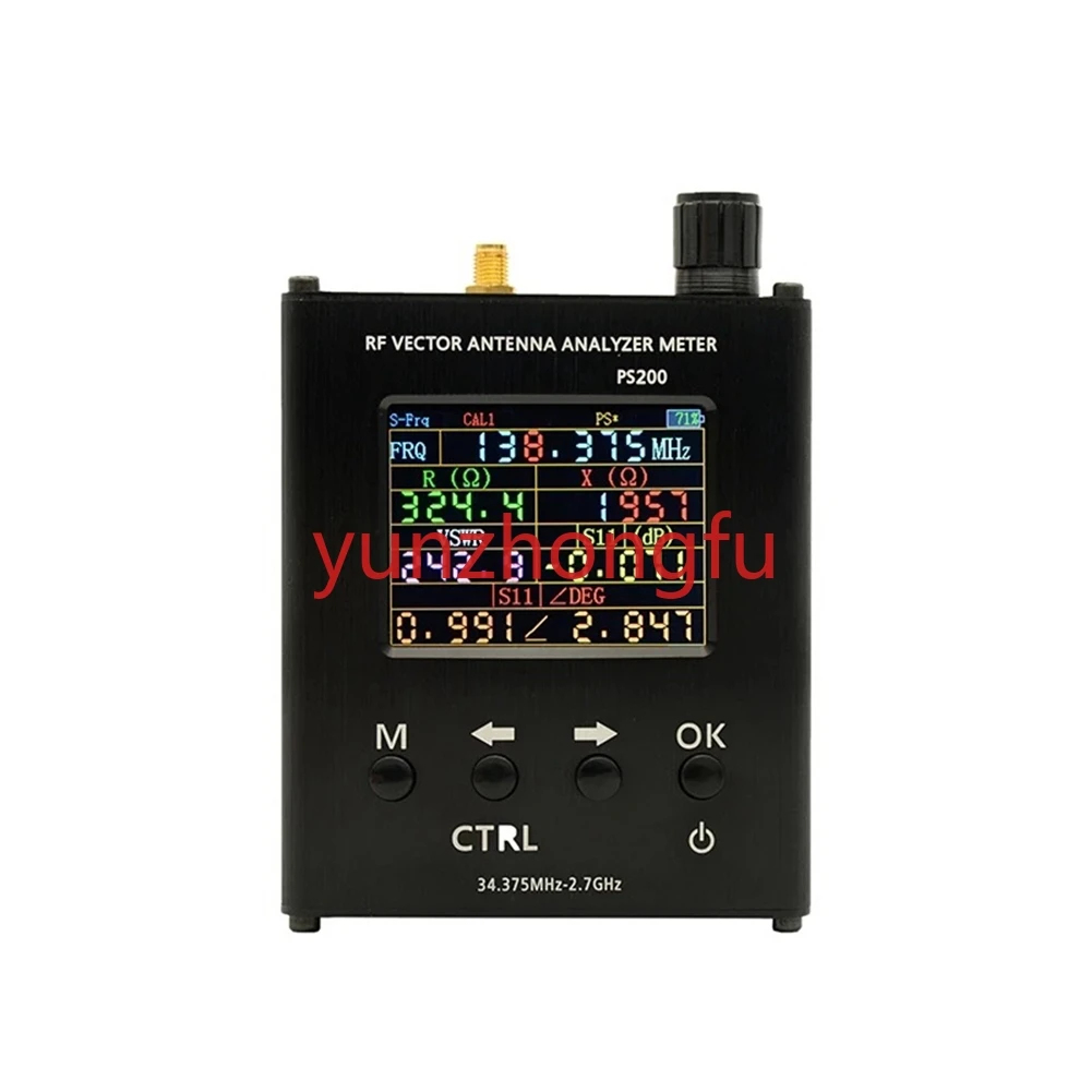 N1201SA + 334 375 МГц-2 7 ГГц УФ RF антенна анализатор SWR Измеритель сопротивления S11 PS200