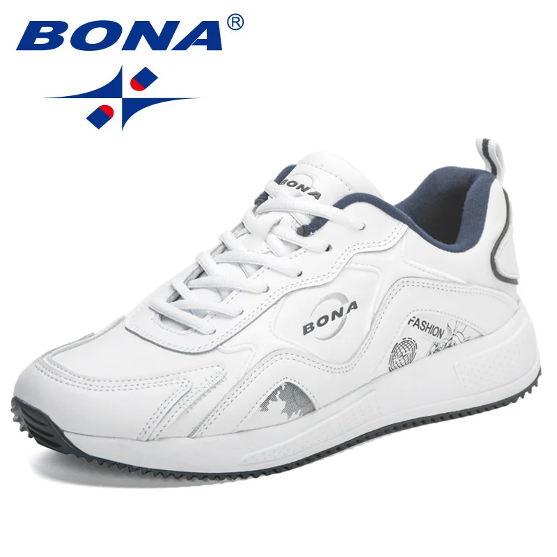 BONA 2022 New Designers Popular Sneakers Light Breathable Running Shoes Men Comfortable Leisure Shoes Man Casual Walking Shoes