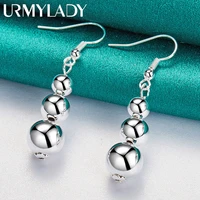 urmylady 925 sterling silver gourd ball earrings eardrop for women wedding charm engagement fashion jewelry