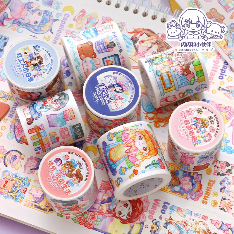 

1pcs/1lot Masking Tapes Shiny Special Oil Decorative Adhesive tapes Scrapbooking DIY Paper Japanese Stickers