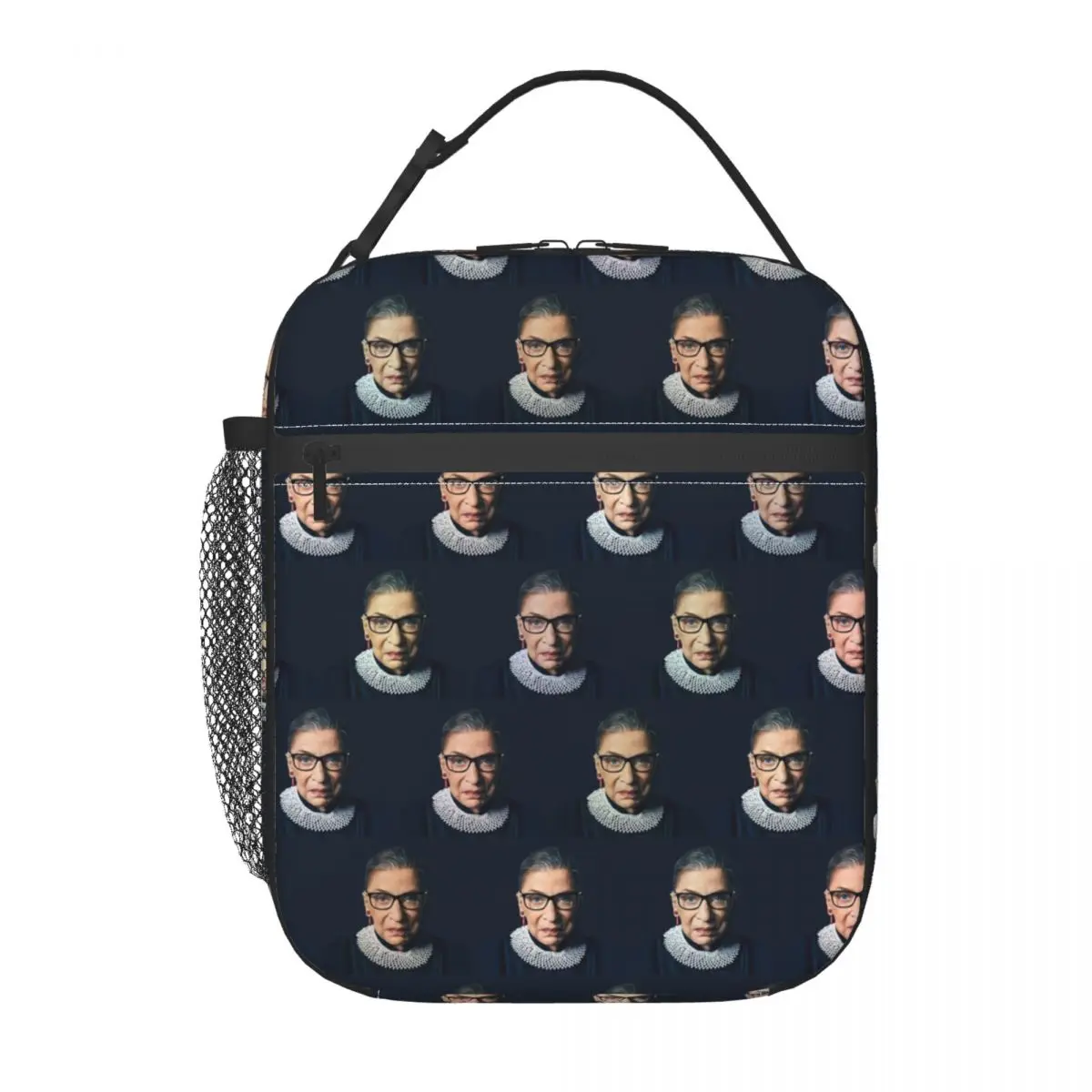 

Womens Rights Lunch Bag with Handle Ruth Bader Ginsburg Meal Mesh Pocket Cooler Bag Hot Reusable Clutch Takeaway Thermal Bag