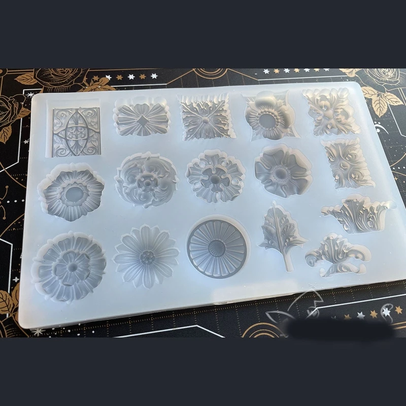 

N58F Diy Искусственные кристаллы, различные трехмерные рельефные цветочные узоры, искусственные украшения для рукоделия