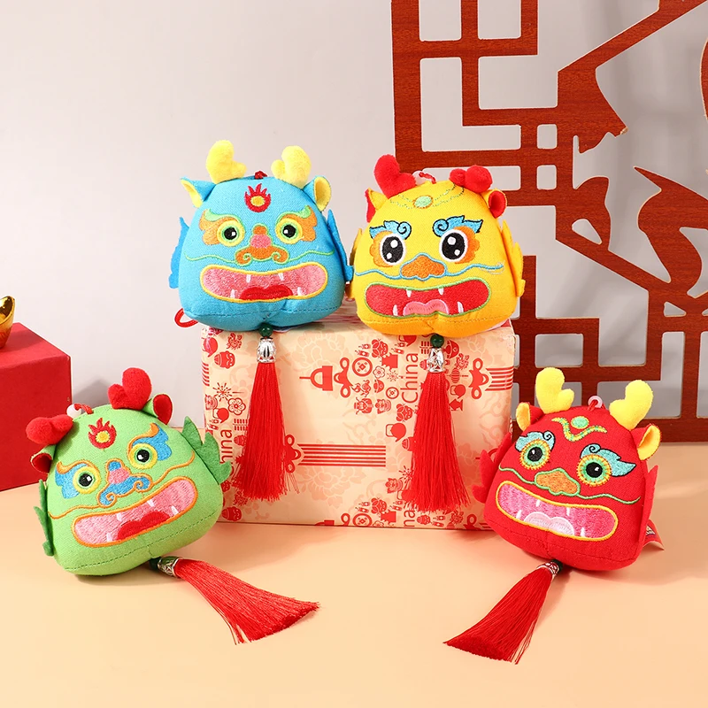 

Талисман со знаком зодиака, Китай, искусственная кожа, милый аниме, счастливый Дракон, плюшевая кукла, подвеска, новогодний декор