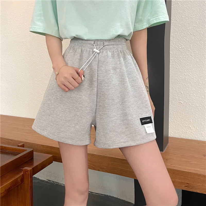 

Women Summer Shorts High Waisted Wide Leg Short Loose Fitness Running Sport Shorts Lace Up Drawstring Homewear Bottoms Pants