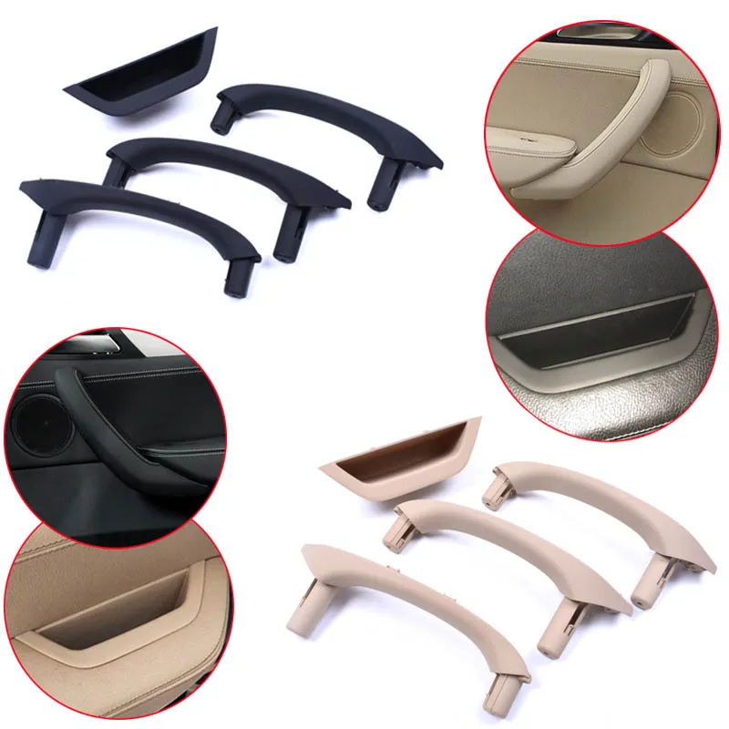 

LHD RHD бежевая черная Автомобильная левая и правая внутренняя дверная ручка, внутренняя дверная панель, ручка, Накладка для BMW X3 X4 F25 F26 2010-2017