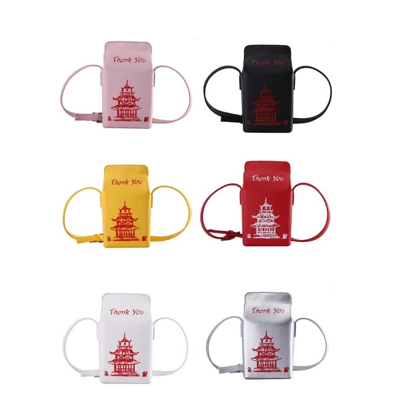 

Новинка 2023, сумка через плечо с принтом китайской башни, сумки через плечо для женщин, модная мультяшная сумка через плечо