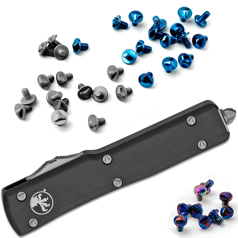 

8/16pcs OTF Disassembled Titanium Alloy Triangle Screws for Microtech UTX-70 Ultratech Knives DIY Make Accessories Part UTX70