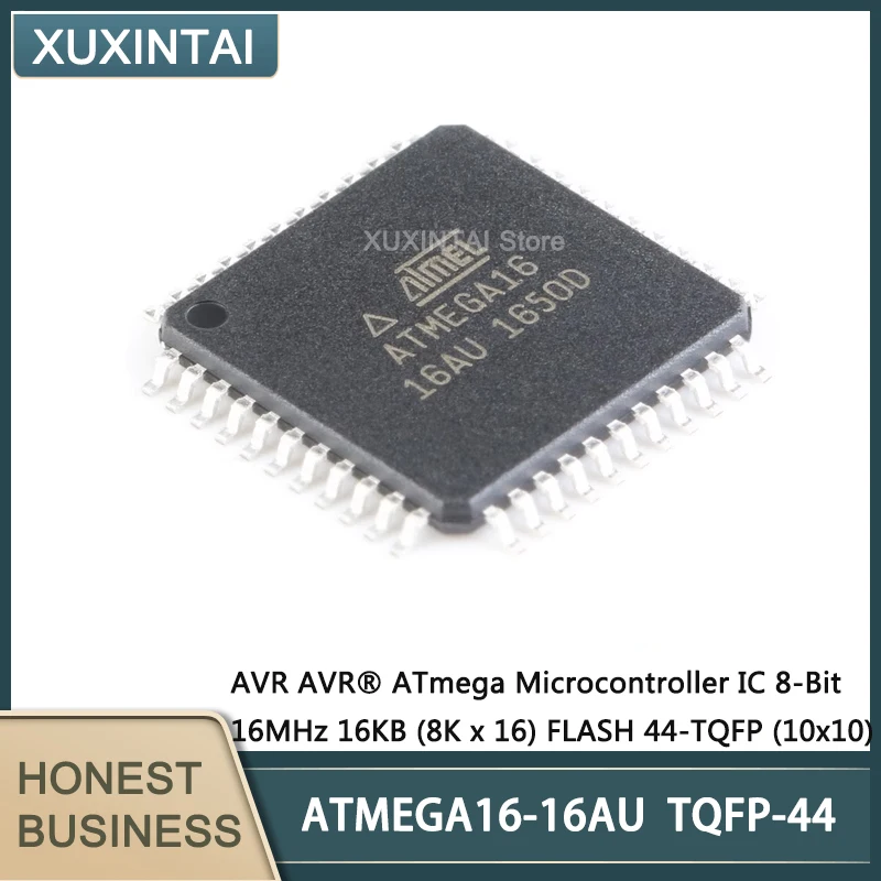 

5Pcs/Lot New Original ATMEGA16-16AU ATMEGA16 TQFP-44 AVR AVR® ATmega Microcontroller IC 8-Bit 16MHz 16KB (8K x 16) FLASH