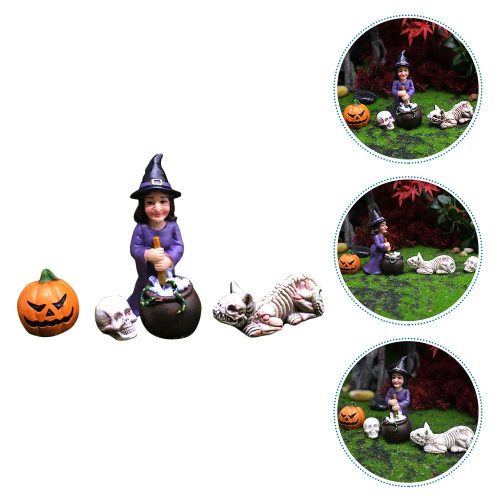 

Украшения на Хэллоуин миниатюрный пейзаж ведьмы полимерная Тыква подарок украшение на день