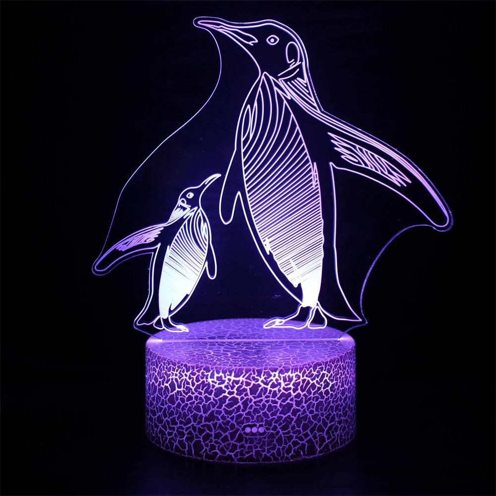 

Nighdn Baby Night Light LED 3D Illusion USB Table Lamp Animal Penguin Gift for Kids Nursery Bedside Sleeping Nightlight Acrylic