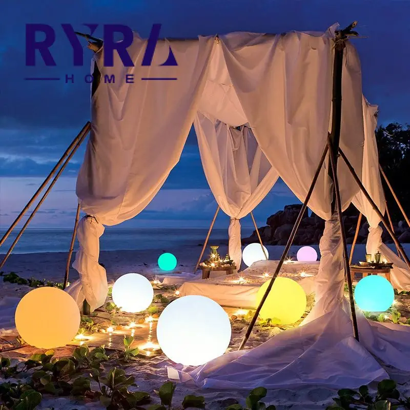 

LED Electrified Luminous Ball Light Waterproof Outdoor Swimming Pool Lawn Colorful Luminous Ball Light Wedding Party Decoration
