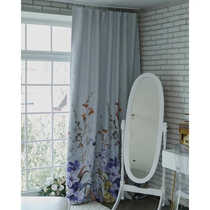 Blind curtain Ethel &quotwatercolor&quot Color Purple 145*265 cm pl. 210g/m2 100 P/E | Дом и сад