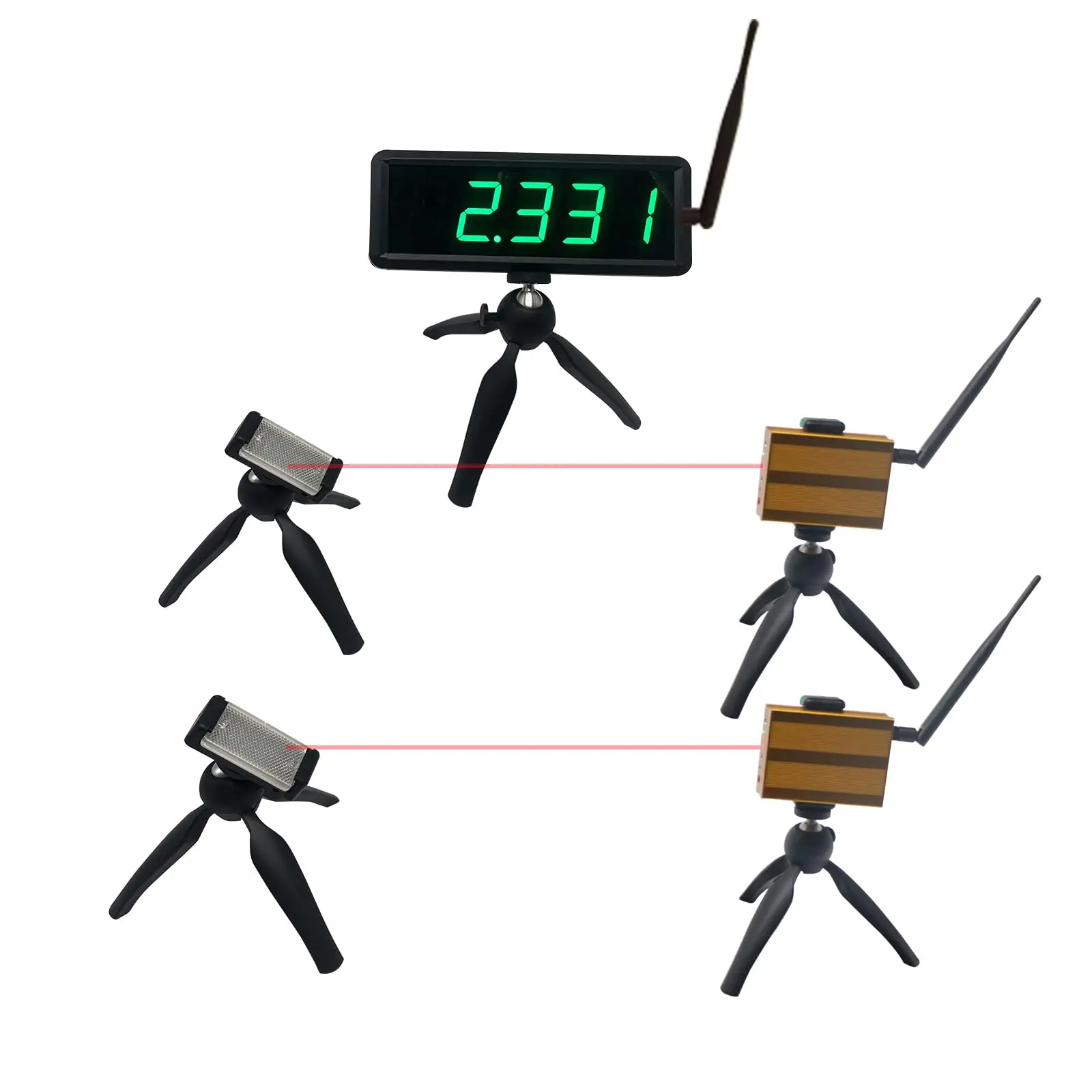 

Built-in Battery Racing Timer Stopwatch Electronic Bike Speed Training Skating LED Track Field Laser Timer for Motorcycle