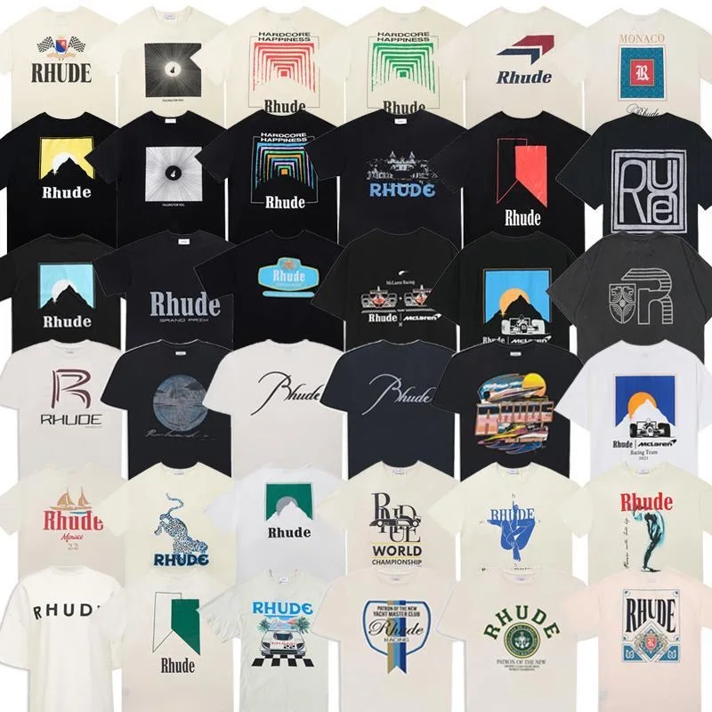 

2023ss RHUDE T Shirt Men Women 1:1 High Quality Oversized T-shirts Tops Tee