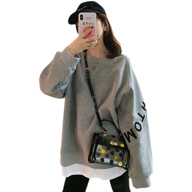 Осенний комплект одежды для беременных Модный свитшот с длинным рукавом