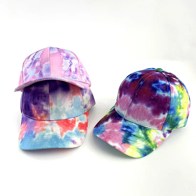 

New tie dyed Baseball cap, Korean version, tide cap, sun visor, sun visor, sun visor, sun visor, cap for men and women