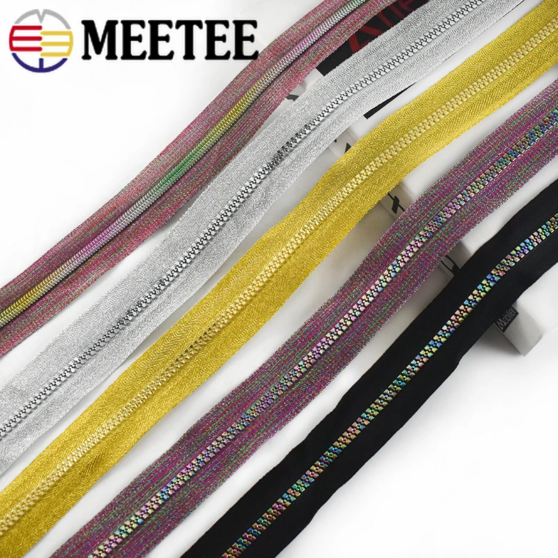

3/5Meters 5# Nylon Resin Zipper Tape Decorative Bag Clothes Jacket Zips Sewing Repair Kits DIY Garment Supplies Accessories