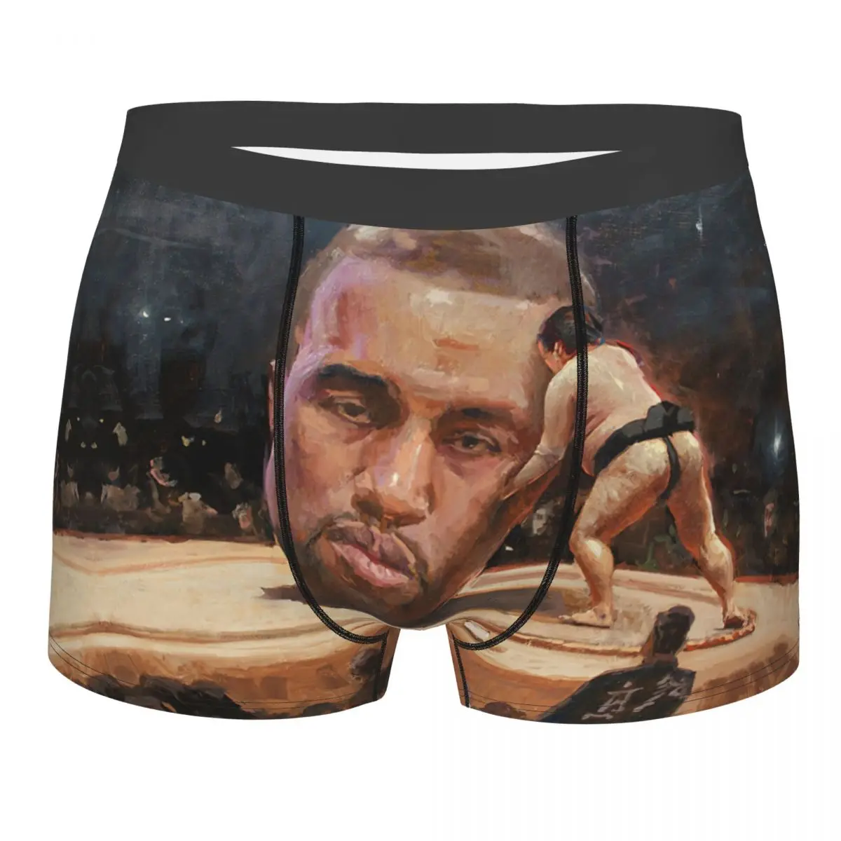 

Funny Kanye West Sumo Meme Boxer Shorts For Men 3D Printed Male Underwear Panties Briefs Breathbale Underpants