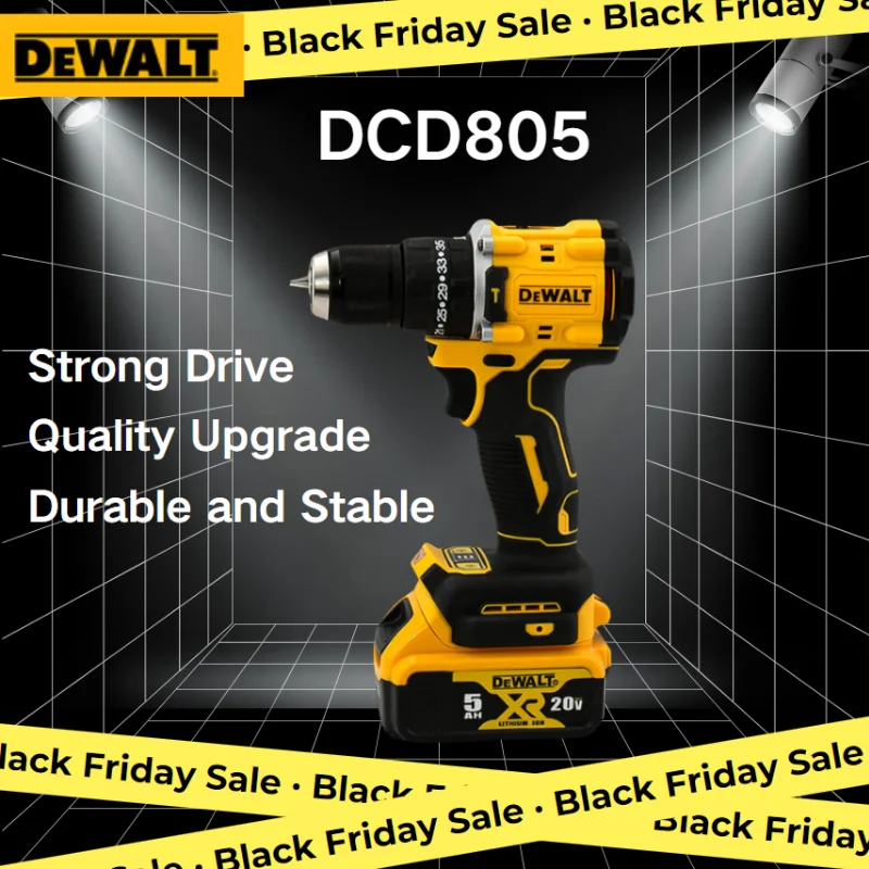 Бесщеточная аккумуляторная дрель Dewalt DCD805