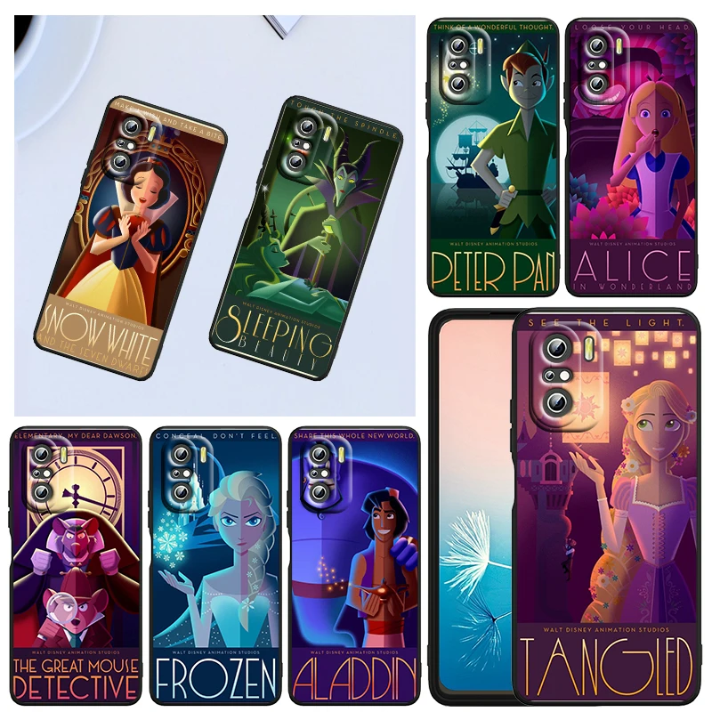 

Handsome Disney Princess Poster For Xiaomi Redmi K40 Gaming K30 9i 9T 9A 9C 9 8A 8 GO S2 6 6A 5A Pro Prime Black Phone Case